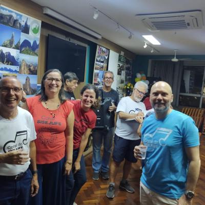 No salão do CEB aguardando a apresentação