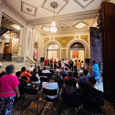 vista da apresentação do final da platéia